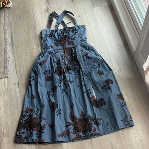 Free people floral Dress in Blue and Brown